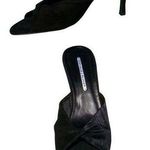 Donald Pliner Couture Black Suede Leather Slide Shoe New Moiree Elastic NIB $255 Size 7 Photo 0