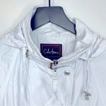 Cole Haan Pearl Windbreaker Tie Belt Hooded Jacket Size Small Photo 3