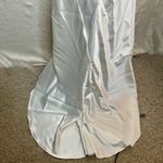 David's Bridal  White Strapless Rhinestone Belt Wedding Dress Photo 3