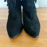 Catherine Malandrino Women’s  Domenica Black Fringe Bootie Ankle Boots‎ Size 8 Photo 3