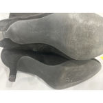 Bandolino Womans Mixie 8 M Black Suede Studs Zip Up Knee Length Heel Boots Photo 7