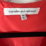 Cupcakes and Cashmere Mulholland Dot Coral Flutter Sleeve Wrap Dress Size Medium Photo 4