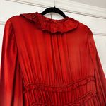 Ulla Johnson  Crimson Callista Silk Ruffle Dress Size 8 Tie Neck As Seen‎ On TV Photo 12