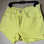 Levi's Levi’s 501 Women’s High-Rise Cutoff Denim Shorts Yellow Size W30 Photo 1