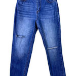 KanCan Jeans Womens 5/26 High Rise Distressed Mom Denim‎ Blue Elastic Waist Photo 0