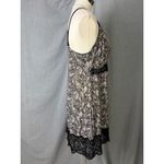 Vintage Delta Burke 2X Lace Trim Slip Dress Chemise Zebra Print Lingerie Plus Black Size XXL Photo 5
