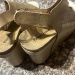 Pierre Dumas Gold Platform Wedges Photo 8