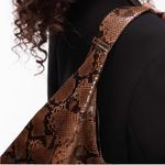 ASOS - brown black snake skin faux leather tote bag Photo 1