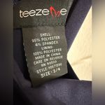 Teeze Me  Navy Blue Fit &‎ Flare Dress Size 3-4 Photo 4