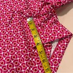 New York & Company Pink Geometric Stretch Cotton Button Tab Waist Shorts size 4 Photo 13