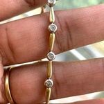 10k Gold Bezel Set Half Carat Diamond Bracelet Photo 0
