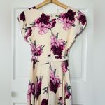 Lulus Lulu’s French Countryside Blush Floral Print High Low Hem Midi Dress Size S Photo 7
