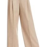 By Malene Birger Women Cymbaria Pleated Wide Leg Pants Size 38 Natural Linen Tan Photo 0