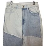 PacSun  90s Boyfriend Patchwork Light Wash Denim Jeans Size 27 Distressed Raw Hem Photo 2