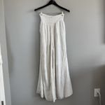 Guess Vintage Smocked Waist Wide Leg Palazzo Pants Ivory Embroidered Boho Sz S Photo 9