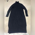 Athleta  long Black Turtleneck wool Sweater Dress XL Photo 8