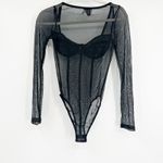 Princess Polly  Womens Black Sheer Mesh Corset Bustier Long Sleeve Bodysuit US 2 Photo 9