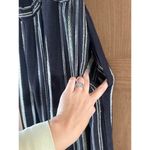 Free People Breezin’ Through Black Striped One Piece Jumpsuit Woman’s size Small Photo 5