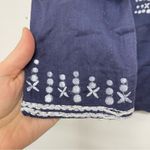 Sachin + Babi  Blue Embroidered Boho Blouse Womens XS Beachy Sheer Lightweight Photo 6