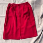 Danny & Nicole  Y2K two piece red polyester power skirt suit midi length. Sz 10P. Photo 8
