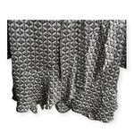 Diane Von Furstenberg  DVF 𖤗 Geometric Tile Print Silk Wrap Dress 𖤗 Grey 𖤗 Small Photo 5