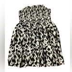 SheIn Black and White Smocked Bubble Midi Skirt Photo 0