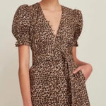 Marissa Webb Collective Carly Leopard Cheetah Mini Dress size 2 $398 Brown Photo 0