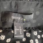 Forever 21 A-Line Skirt Black White Floral Scalloped Waist Sheer Overlay Size 1X Photo 4