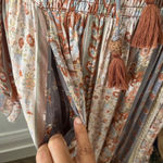 Faherty  boho country cottage core paisley Orange Grey Floral maxi dress XS Photo 7