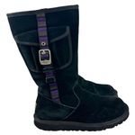 UGG  F3010G Black Suede Cargo Pocket Sheepskin Retro Tall Boots Womens Size 5 Photo 0