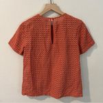 A New Day  Terracotta Orange Cotton Eyelet Short Sleeve Keyhole Boxy‎ Top Size XS Photo 6