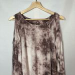 American Eagle Outfitters Soft & Sexy Purple Tie Dye Cold Shoulder Long Sleeve Photo 3