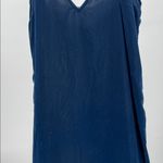 Old Navy velour smocked back Midi Dress navy blue stretch XL party layering Photo 3