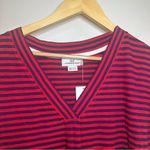 Vineyard Vines Tee Dress. Size: Medium. Stripe V-Neck. Red Velvet. NWT. Photo 2