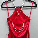 Hello Molly Trust The Process Cherry Red Mini Dress with Pearls 2 Photo 5