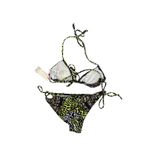 Billabong  Bikini Womens Medium Neon Yellow Leopard Print Triangle Top NWT Photo 1