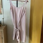 Everlane Japanese GoWeave Sleeveless Wrap Mini Dress Balletcore Pink Belt Size 6 Photo 4
