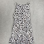 Kate Young Target Dress Womens 10 Leopard Print Fit Flare Baby Doll Chic Flirty White Photo 2