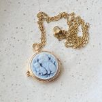 Handmade cute cat & dog antique boho retro vintage style necklace🐈🦮💙 Photo 3