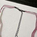 Signed 1928 (Brand) Gunmetal Tone Red & Pink Rhinestone With Ribbon Necklace Photo 9