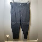 Aritzia Wilfred Free Women's Maeve Cargo Black Denim Straight Leg Pants Size 6 Photo 1
