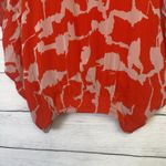 Diane Von Furstenberg DVF  Silk Orange Blouse Short Sleeve‎ Top Size P/S Resort Photo 6