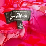 Sam Edelman  High Neck Floral Print  Dress Red Pink Size Small Photo 5