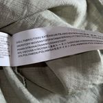 Moon River Womens Tie Front Puff Sleeve Ruffle Peplum Blouse Sage Green Large Photo 5