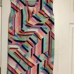 Tori Richard colorful geometric silk dress women’s size 6 discoteca Alecia Photo 2