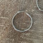 Silver Hoop Earrings, Flaw Photo 1