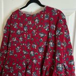 Yoins Burgundy bohemian tunic, floral boho tunic size XXL Photo 5