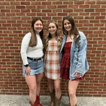 Orange pattern dress Photo 2