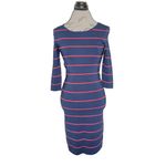 Pink Tartan Dress Striped Stretch Knee length Bodycon Blue Red Golf Size Small Photo 1