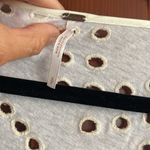 Free People  Dot To Dot Eyelet Top Split Bell Sleeve Poncho Shirt Size S Photo 3